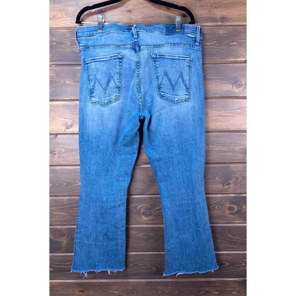 Mother The Weekender Fray Jeans I Wet My Plants Womens Size 34 Blue Raw Hem
